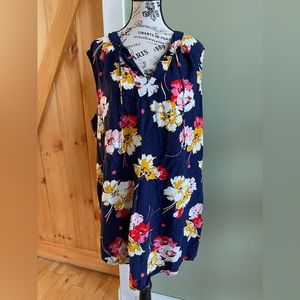 Old Navy Floral Dress - Navy, Red, Yellow